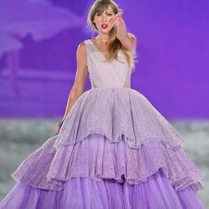 Lavender Tiered Mini Ball Gown
